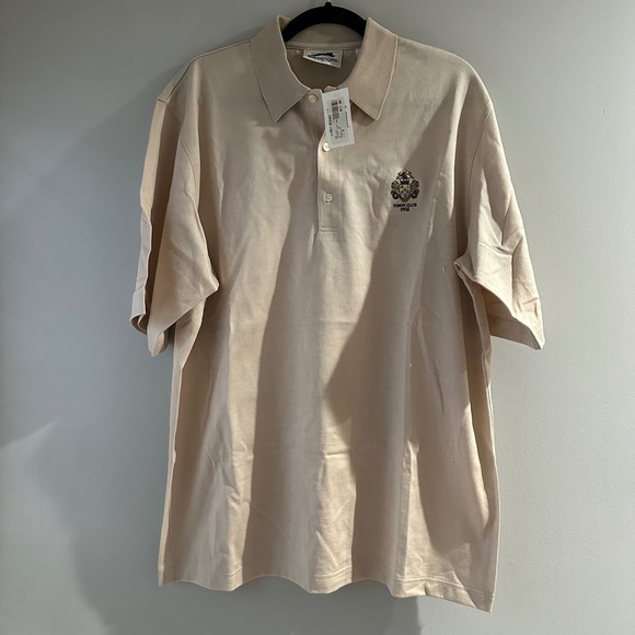 Slazenger Other - Slazenger Polo Shirt Mens Medium Tan New Vinoy Club 1925 Crest Cotton Pique